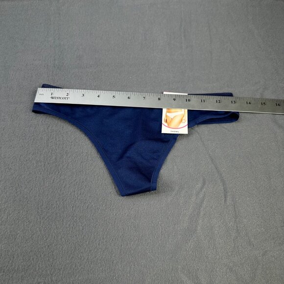 Jockey Women's Size Medium 6 Panty Thong Smooth And Shine Blue New With Tags - Picture 8 of 10